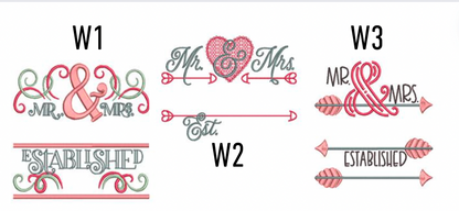 Wedding Embroidered Quilt Labels