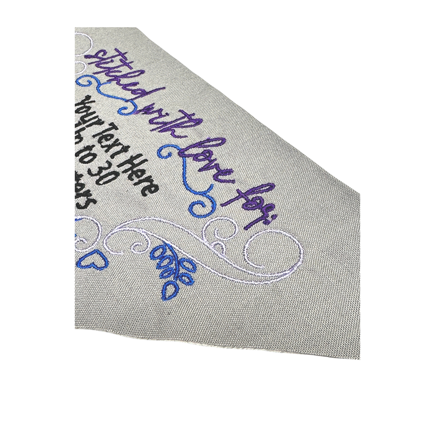 Stitched With Love Embroidered Quilt Label